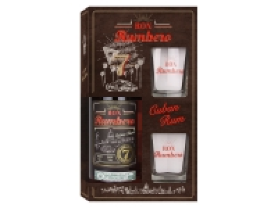 Lidl Ron Rumbero Ron Rumbero Rum 7 Jahre mit 2 Gläsern 38% Vol