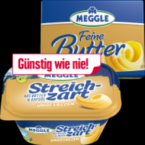 Meggle Feine Butter oder Streichzart 1.39 €