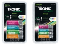 Lidl Tronic® TRONIC® NiMH-Akkus »Ready 2 Use Color«, 4 Stück
