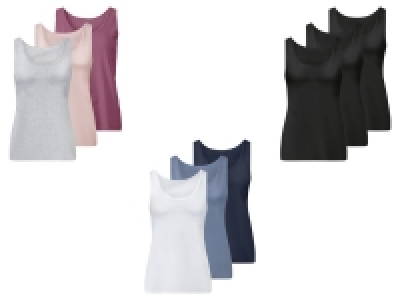 esmara® Damen Achselhemd, 3 Stück, hoher Baumwollanteil 12.99 €