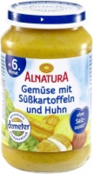 Gemüse mit Süßkartoffeln und Huhn 1.29 €