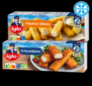 Penny  IGLO 15 Fischstäbchen oder 13 Backfisch-Stäbchen