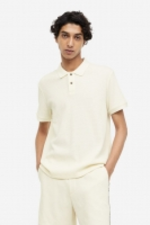 HM  Poloshirt mit Waffelmuster in Slim Fit