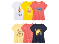 Lidl Lupilu® lupilu® Kleinkinder Mädchen T-Shirt, 3 Stück, aus reiner Baumwolle
