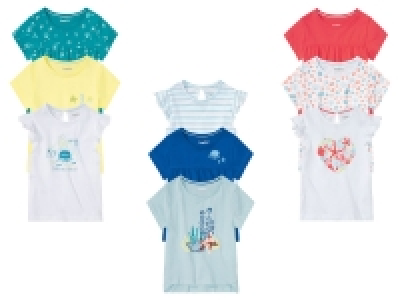 Lidl Lupilu® lupilu® Kleinkinder Mädchen T-Shirts, 3 Stück, aus reiner Baumwolle