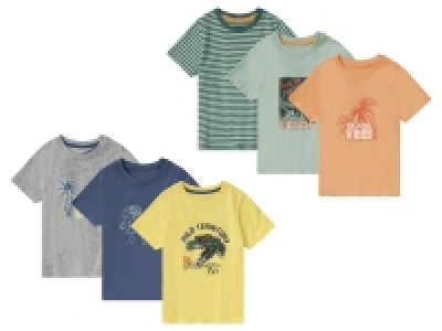 lupilu® Kleinkinder Jungen T-Shirts, 3 Stück, mit Rundhalsausschnitt