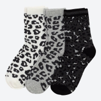 NKD  Damen-Socken mit Leo-Muster, 3er-Pack
