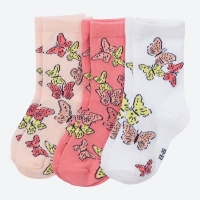 NKD  Mädchen-Socken mit Schmetterlings-Muster, 3er-Pack