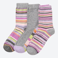 NKD  Damen-Socken mit Streifendesign, 3er-Pack