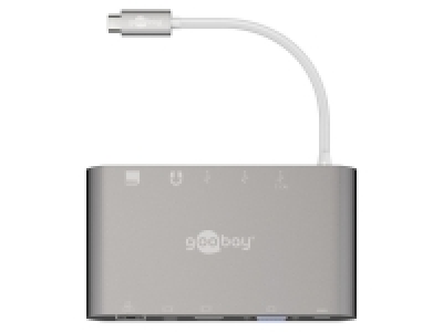 Goobay USB-C(TM) All-in-1 Multiport-Adapter (Aluminium), silber