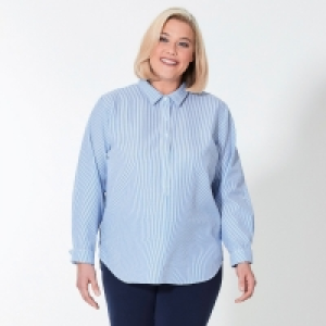 NKD  Damen-Bluse mit Längsstreifen, große Größen