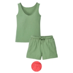 BLUE MOTION Damen Musselin-Top und -Shorts, 2er-Set