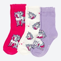 NKD  Mädchen-Socken mit Einhorn-Design, 3er-Pack