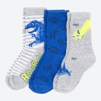 NKD  Jungen-Socken mit Dino-Motiven, 3er-Pack
