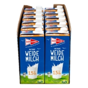 Hansano haltbare Weidemilch 1,5% 1 Liter, 12er Pack 14.19 €