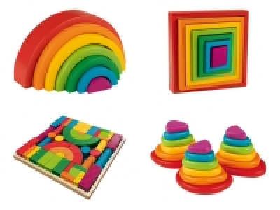 Playtive Holz Regenbogen-Sets, nach Montessori-Art 12.99 €