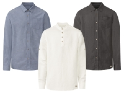LIVERGY® Herren Freizeithemd mit Hanffasern und Bio-Baumwolle