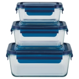 CROFTON Glas-Frischhaltedosen, 3er-Set