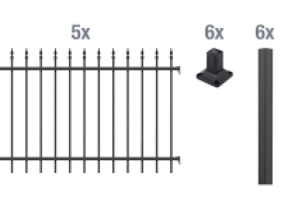 Lidl Alberts GAH ALBERTS Zaun-Grundset Chaussee, zum Aufschrauben