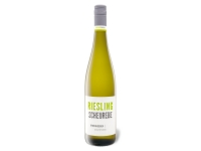 Lidl  Riesling Scheurebe Rheinhessen QbA halbtrocken, Weißwein 2021