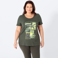 NKD  Damen-T-Shirt mit Frontaufdruck, große Größen