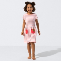 NKD  Mädchen-Kleid mit Apfel-Taschen