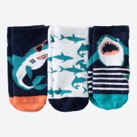 NKD  Jungen-Sneaker-Socken mit Hai-Design, 3er-Pack