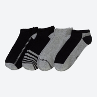 NKD  Herren-Sneaker-Socken mit Kontrast-Design, 4er-Pack