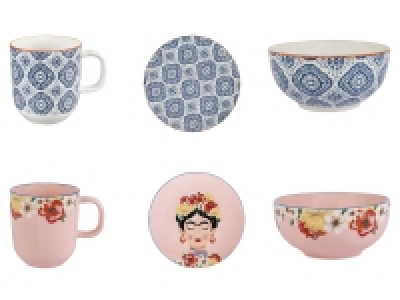 ERNESTO® Schüssel-/ Tassen-/ Teller-Set, 2-teilig, Porzellan