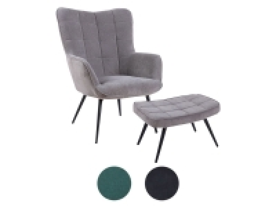 Homexperts Set Sessel & Hocker »Ulla«