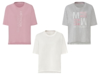 Lidl Michalsky Michalsky Damen T-Shirt, mit Logo Applikation