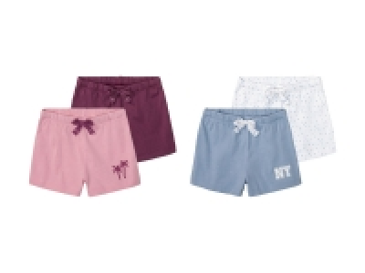 Lidl Lupilu® lupilu® Kleinkinder Mädchen Shorts, 2 Stück, aus reiner Baumwolle