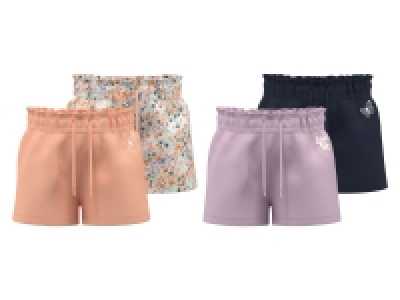 lupilu® Kleinkinder Mädchen Shorts, 2 Stück, aus reiner Bio-Baumwolle