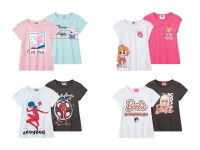 Lidl  Kleinkinder/Kinder Mädchen T-Shirt, 2 Stück, aus reiner Baumwolle