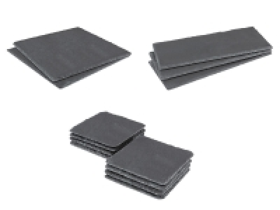 Lidl Ernesto® ERNESTO® Schiefer-Servierplatten / -Untersetzer, mit Antirutsch-Füßen