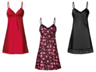 Lidl Esmara® esmara® Damen Satin-Nachthemd mit V-Ausschnitt