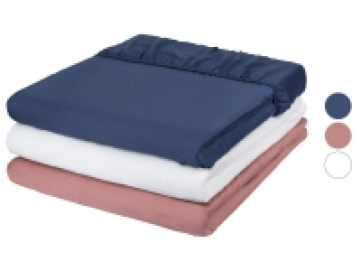 LIVARNO home Satin Spannbettlaken, 90-100 x 200 cm