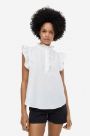 HM  Bluse aus einer Leinenmischung mit Volants