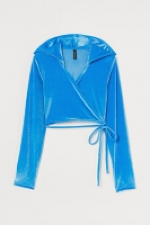 HM  Cropped Hoodie aus Velours