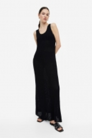 HM  Geripptes Kleid aus Seidenmix