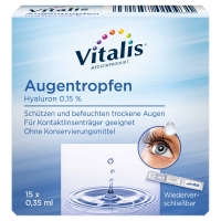 Aldi Süd  VITALIS® Augentropfen Hyaluron 0,15 % 5,25 ml