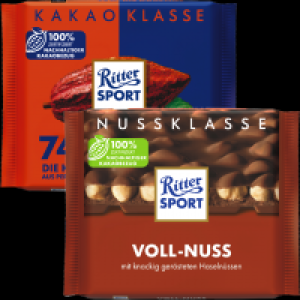 Ritter Sport Schokolade Nuss- oder Kakao-Klasse 1.11 €