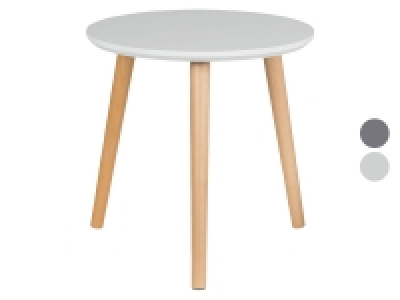 LIVARNO home Beistelltisch, aus Massivholz, Ø40cm