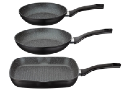 Lidl Gsw GSW Pfannen-Set Gourmet Granit 3-teilig