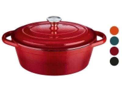 Lidl Ernesto® ERNESTO® Gusseisen-Bräter, Oval Ø 29 cm