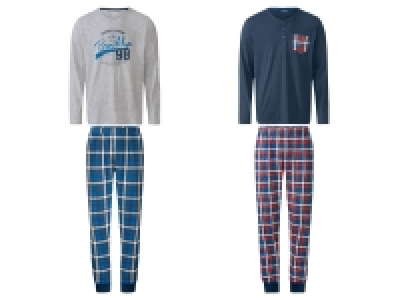 LIVERGY® Herren Pyjama, mit Baumwolle
