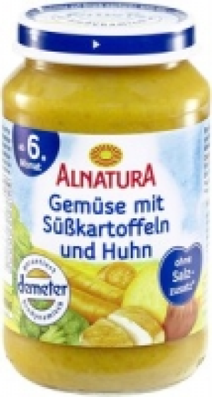 Gemüse mit Süßkartoffeln und Huhn 1.59 €