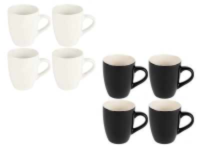 Lidl Ernesto® ERNESTO® Tassen-Set, 4-teilig, schwarz/weiß