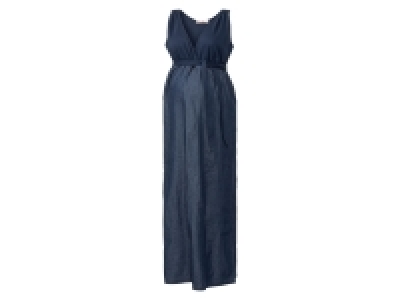 Lidl Bellybutton bellybutton Damen Umstands-Maxikleid, mit hohem Baumwollanteil, blau