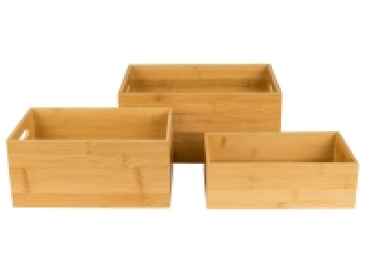 LIVARNO home Aufbewahrungsboxen 3er Set Bambus 11.99 €